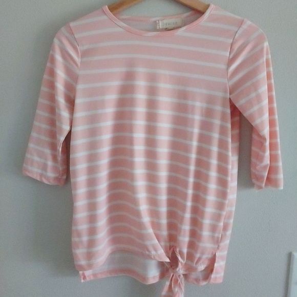 Btween soft pink and white stripped top - Picture 1 of 5